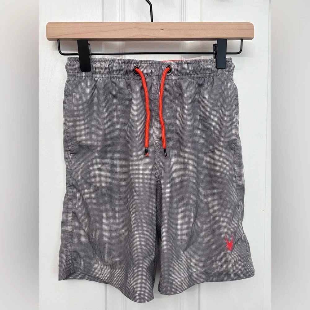 Spyder Kids Gray Shorts with Orange Drawstrings 7/8